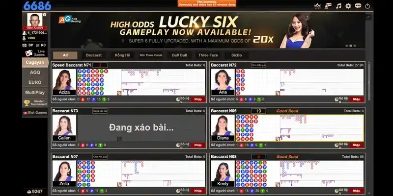 Ưu điểm nổi trội của sảnh chơi Live Casino 6686